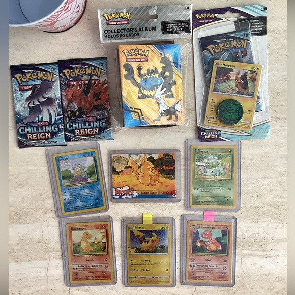 Pokemon Cards 1999 Gift Basket Chilling Reign Mini Album Morpeko Squirtle Card - Picture 7 of 9